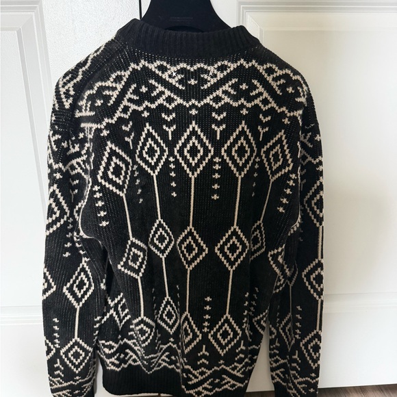 Golden Goose Black & Cream Geometric Crewneck Sweater - Picture 4 of 7